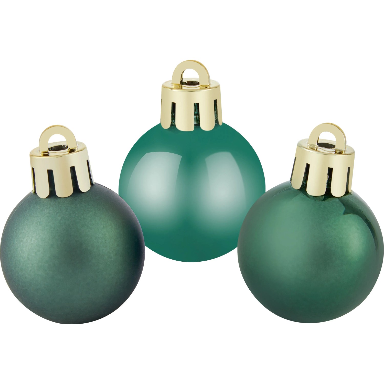 OBI Weihnachtskugeln Kunststoff Grün 3 cm 9 Stück