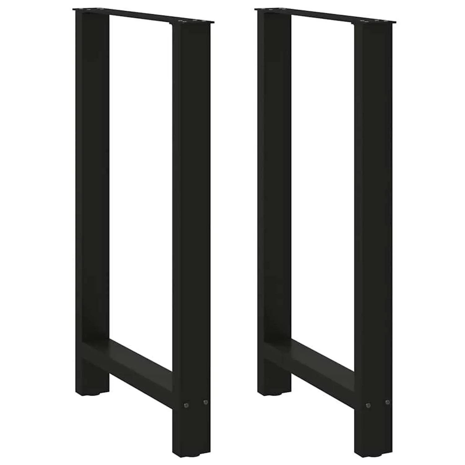 vidaXL Bartischbeine Schwarz 2 Stk 60x100-101 cm Stahl 4013344