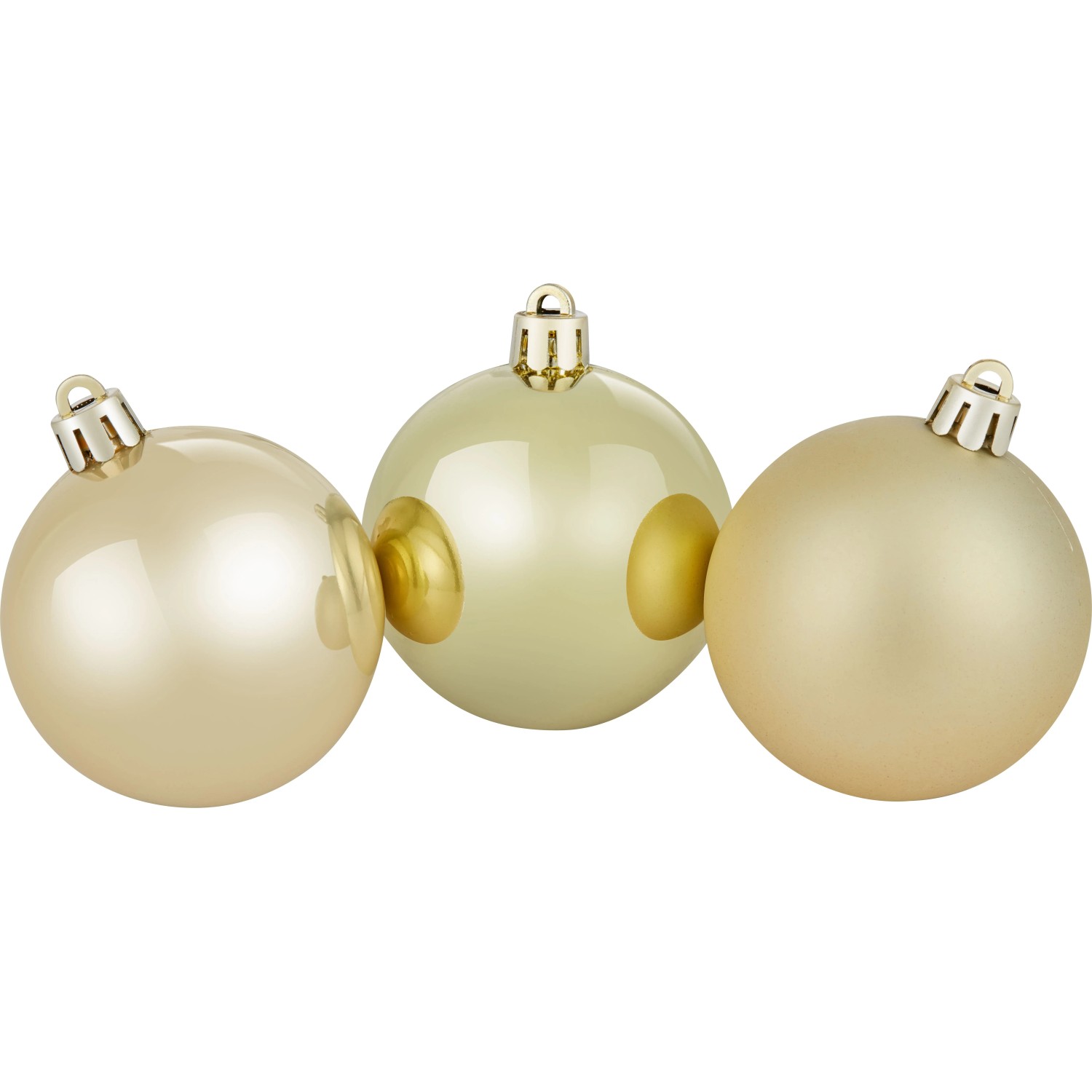 OBI Weihnachtskugel 25 Stück Gold 6 cm Kunststoff