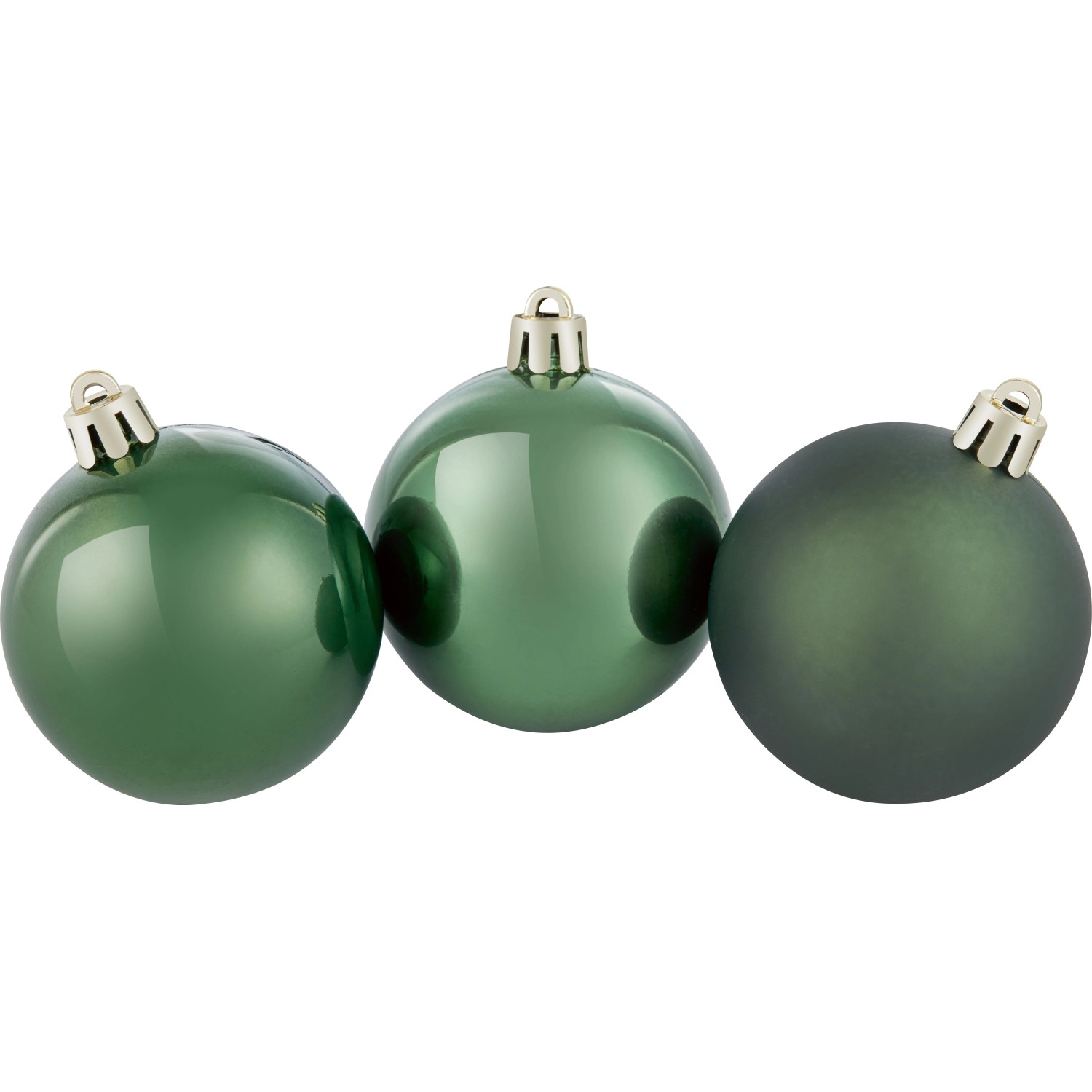 OBI Weihnachtskugeln 25er Set Grün 6 cm Kunststoff
