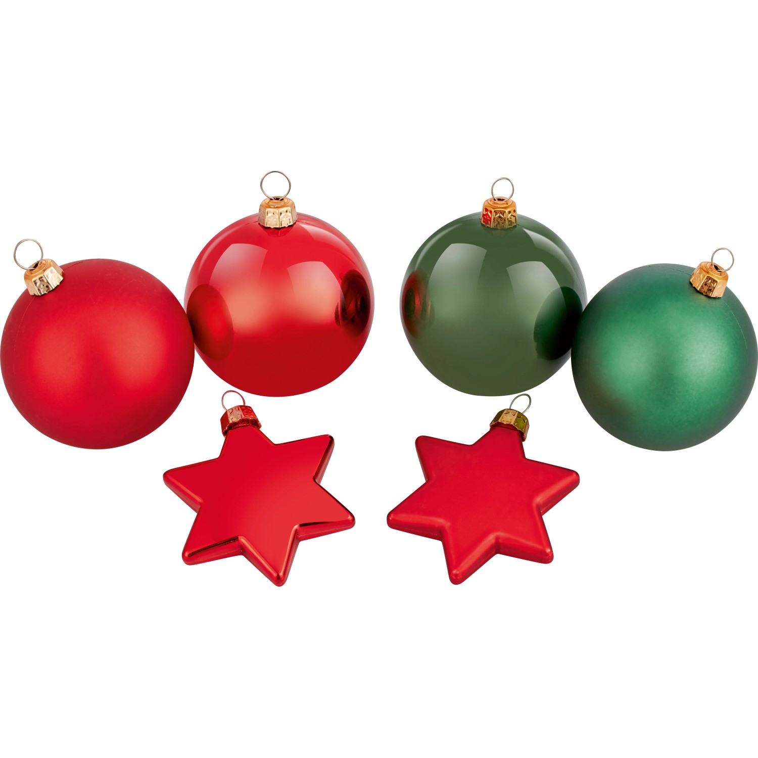 OBI Weihnachtskugel Kunststoff mehrfarbig 6 cm