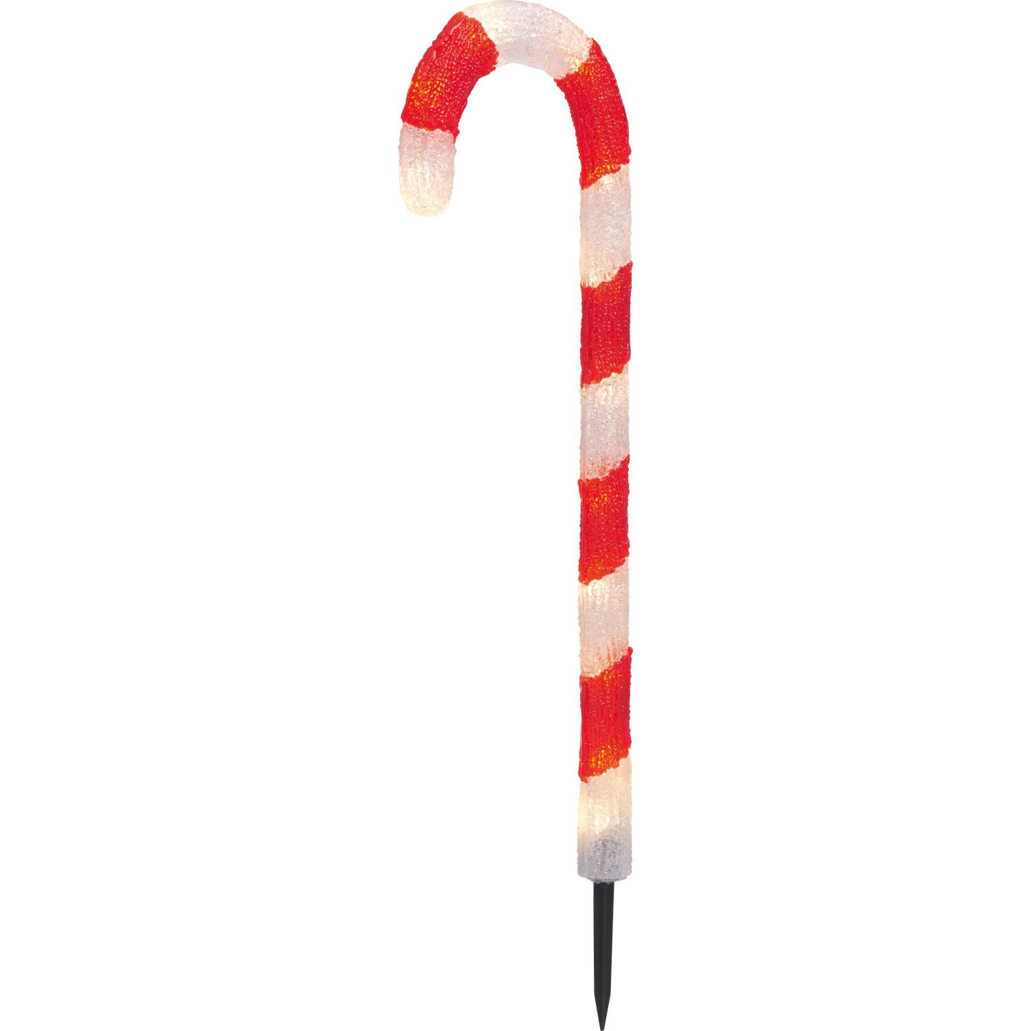 OBI LED-Zuckerstange Acryl Rot-Weiß 70 cm