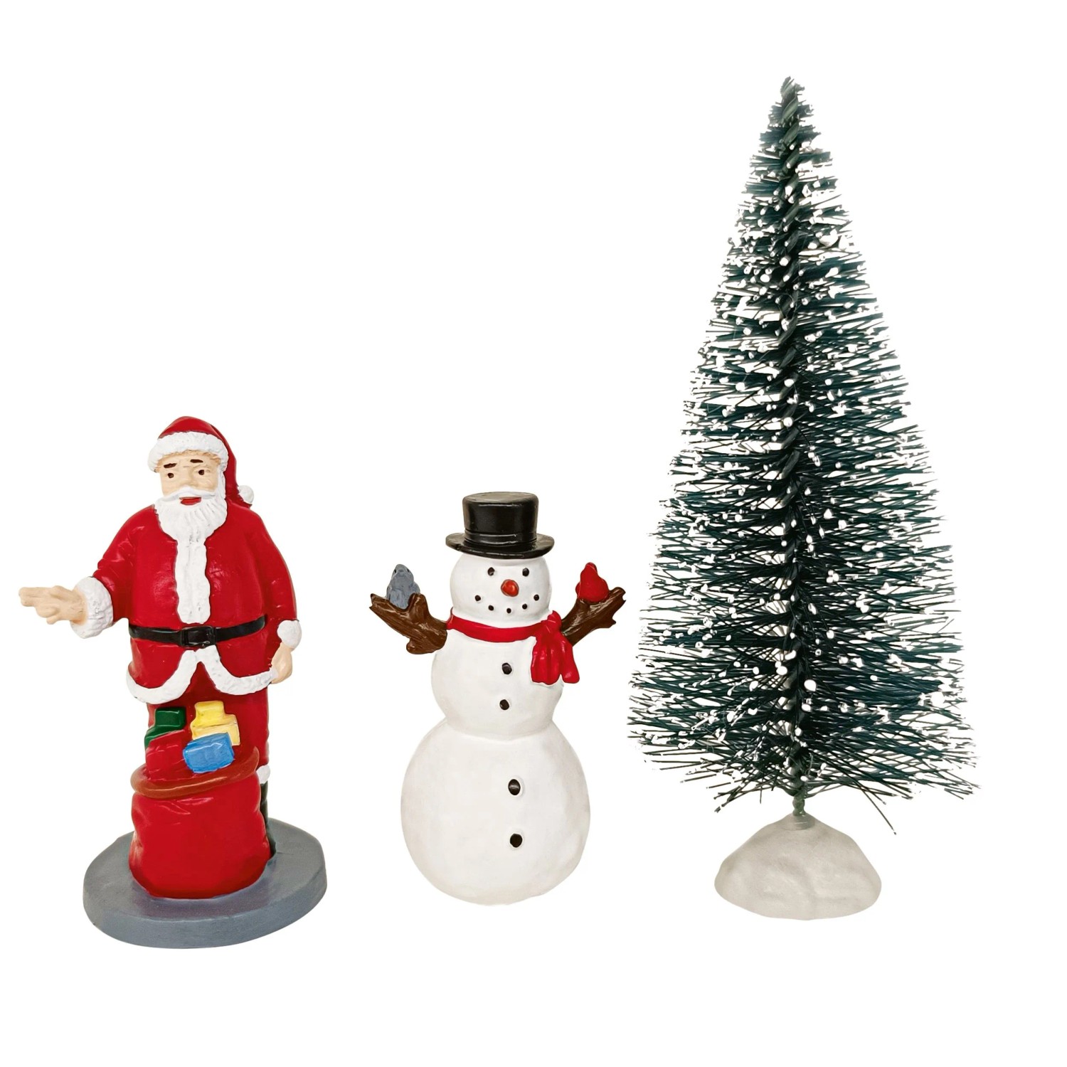 OBI Weihnachtsdorf Set 3-Teilig Polyresin Mehrfarbig 50 mm