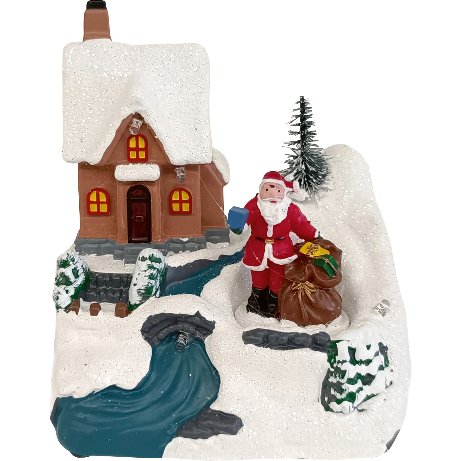 OBI Weihnachtsdorf Figur Winter Beleuchtet Mehrfarbig
