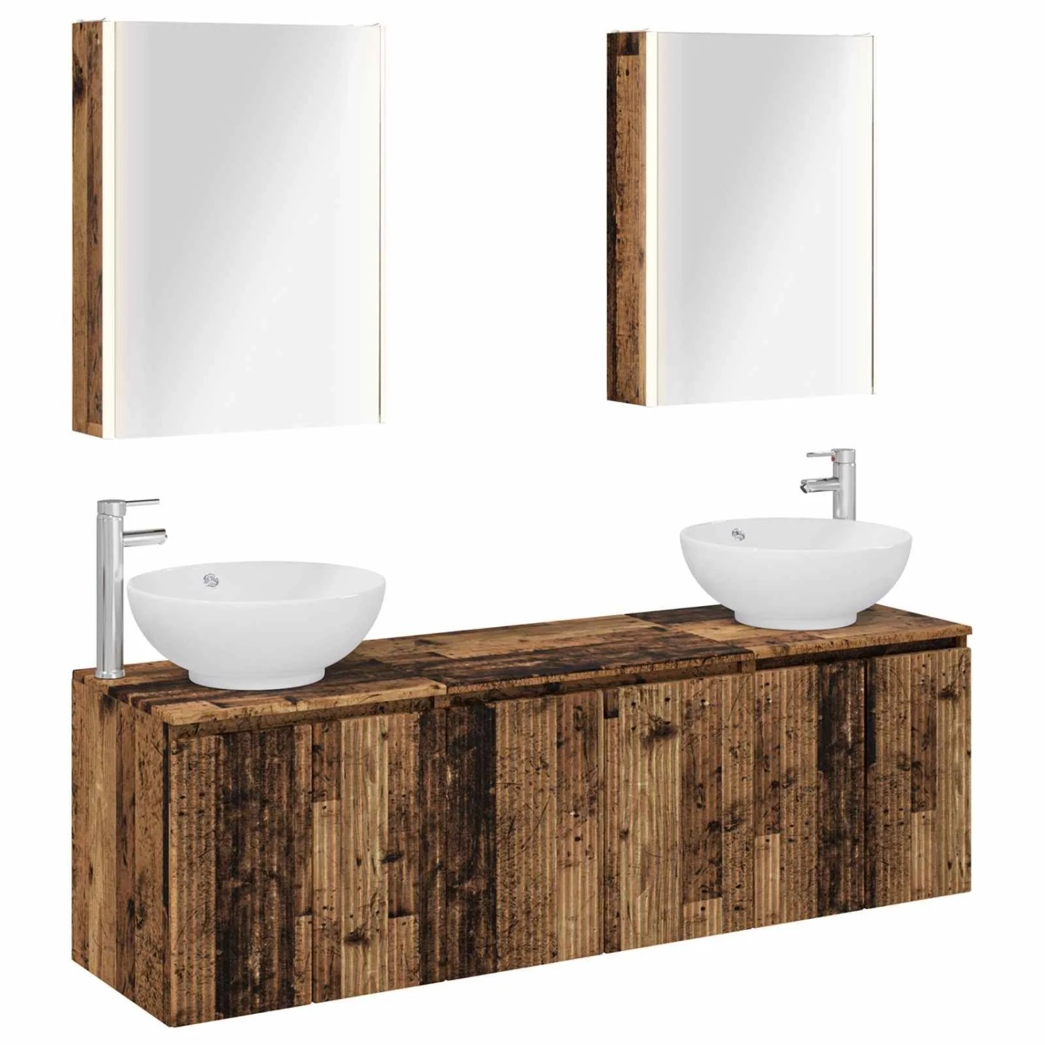 vidaXL Badezimmerschrank-Set 5-Tlg Altholz Holzwerkstoff 3406493