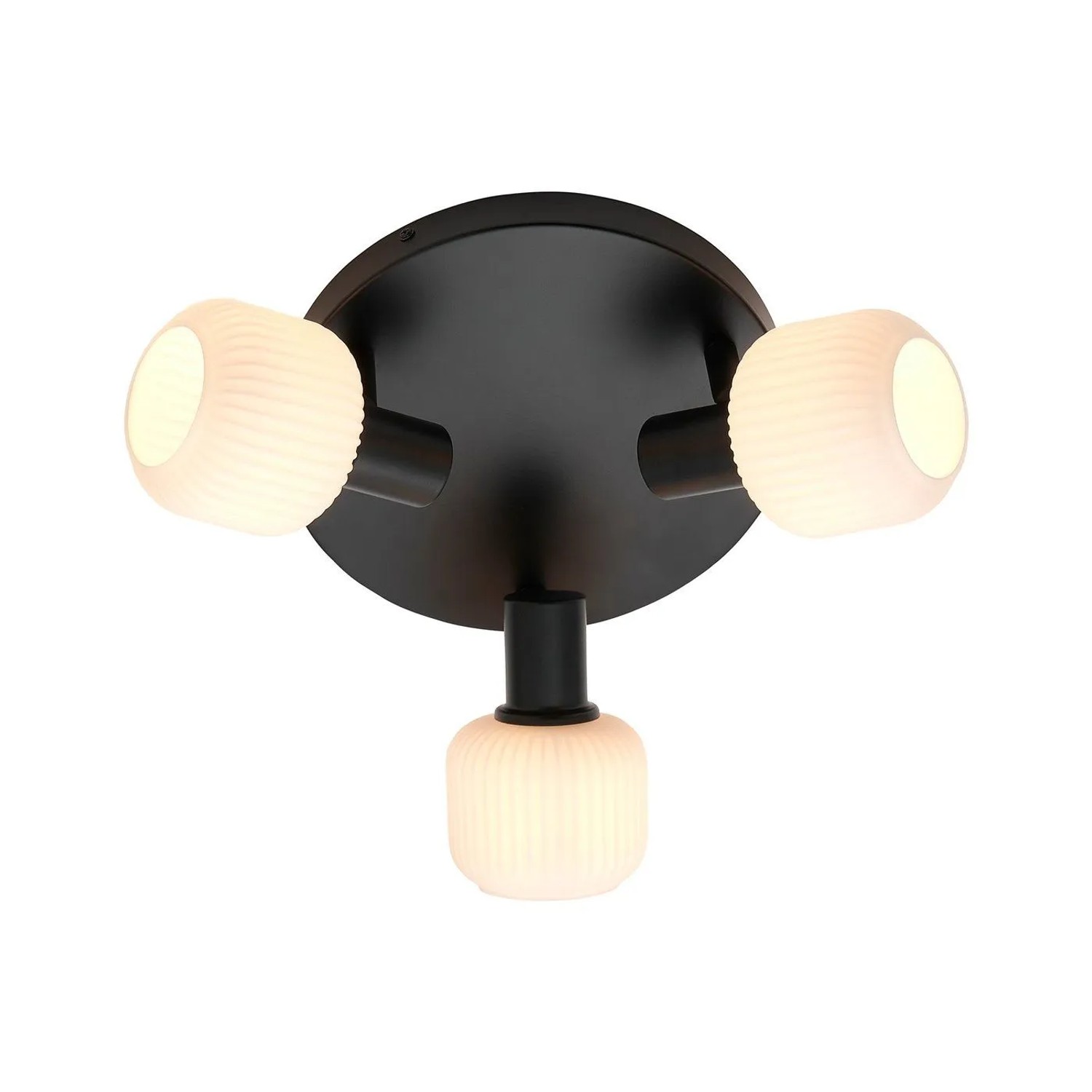 Nordlux Milford Mini 3-Rondel Deckenleuchte Schwarz