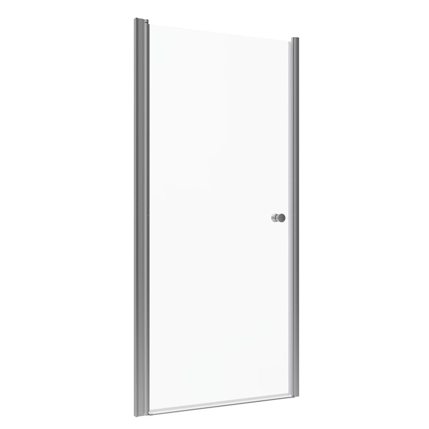 Aquabatos Duschtür in Nische Duschabtrennung Glastür 95 x 187 cm Bdezimmer Duschwand Glaswand Nischentür mit Rundem Griff 5 mm ESG Sicherheitsglas