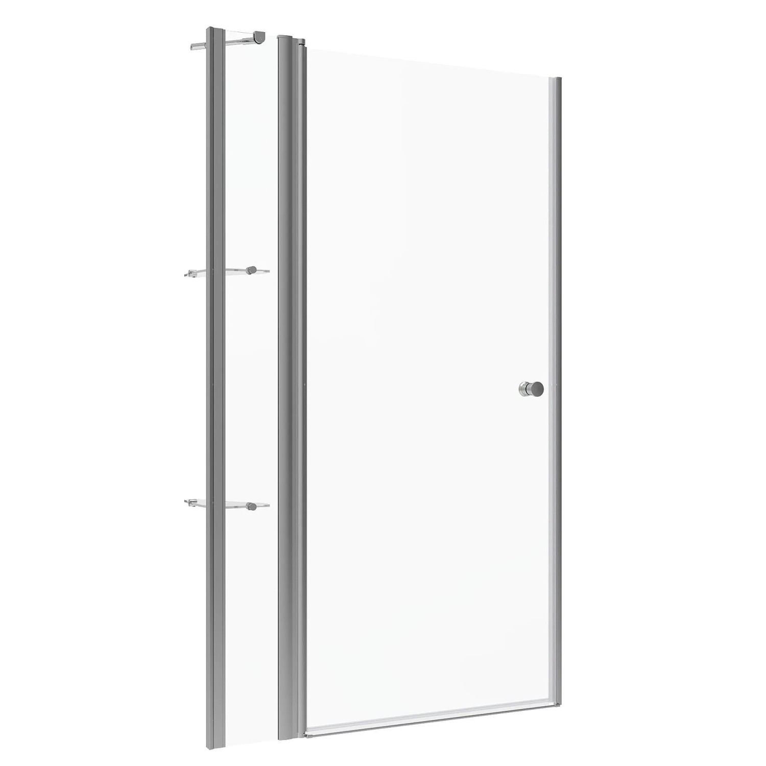Aquabatos Glasduschen Duschabtrennung ESG Klarglas Duschkabine Duschtür Nischenbreite 115 cm Höhe 187 cm Dusche Bad Drehtür mit Seitenteil
