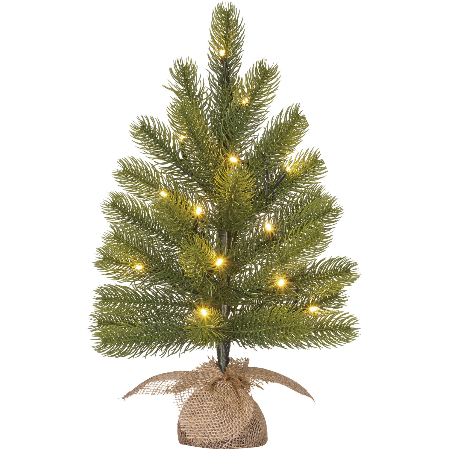 OBI Kunsttanne Nagano 45 cm Mit 15 LEDs Grün PE