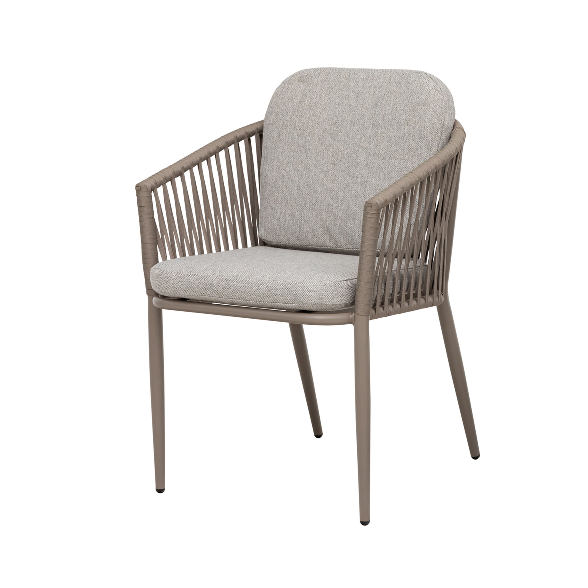 toom Gartenstuhl 'Mia' Aluminium/Kunststoff taupe 57,5 x 60 x 75 cm