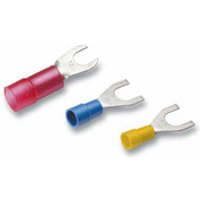 Quetschkabelschuhe, Gabelform Cu, DIN 46237, rot, 0,5 - 1mm², 3mm Bild 2