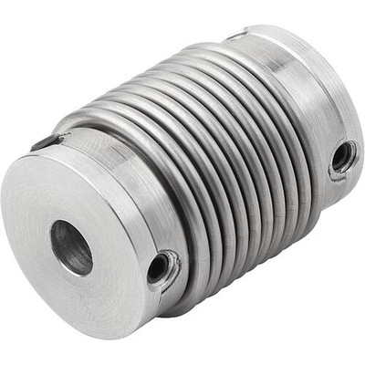 METALLBALGKUPPLUNG KLEMMUNG MIT GEWINDESTIFT GR.20, D1=6, D2=8, L=28, ALUMINIUM, KOMP:EDELSTAHL, D4=24