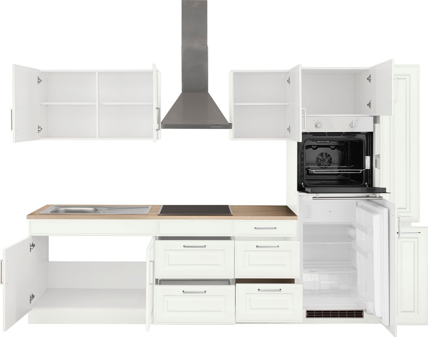 KOCHSTATION Küchenzeile, Breite 300 cm, wahlweise mit E-Geräten,mit MDF-Fronten Bild 2