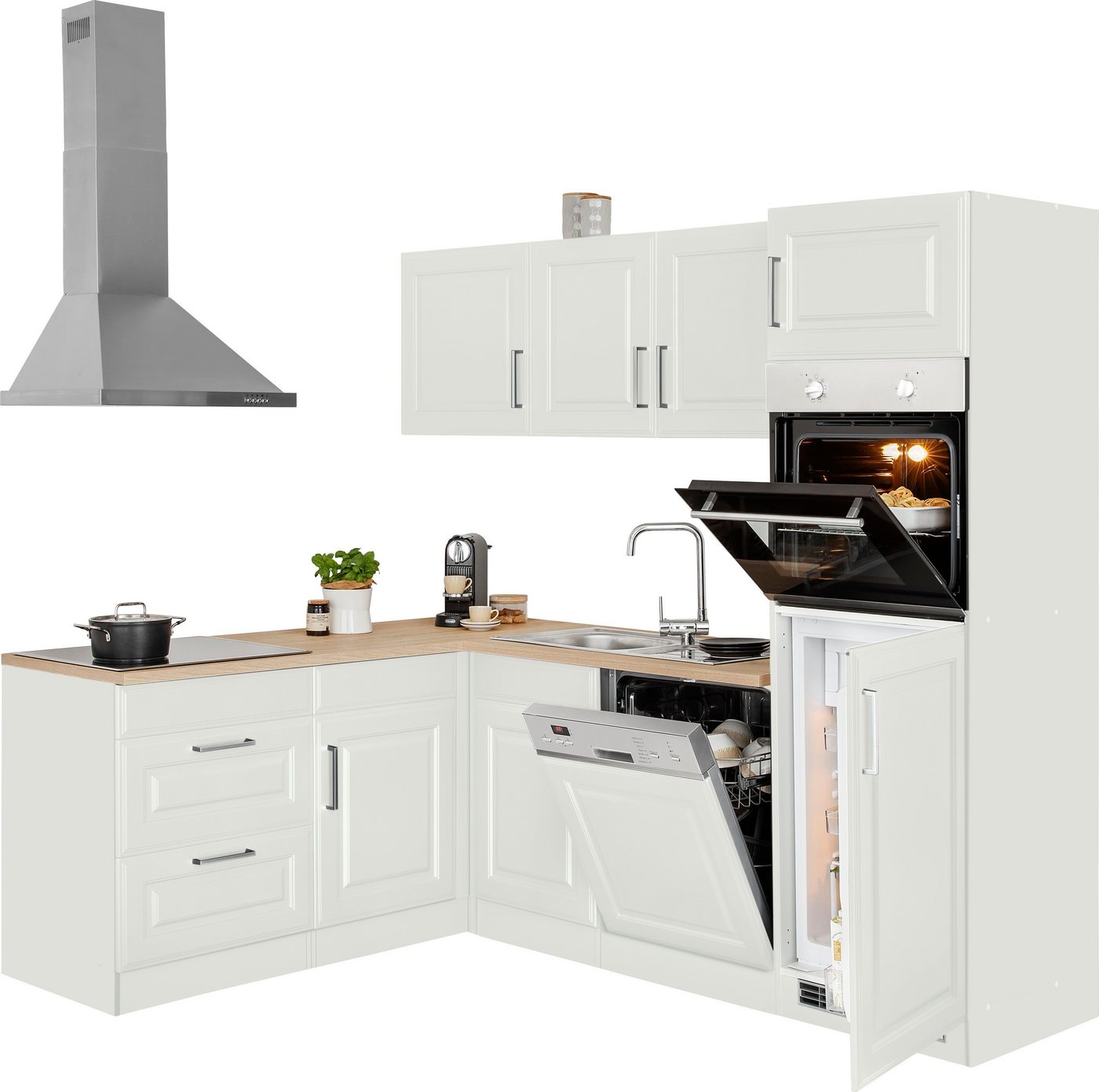KOCHSTATION Winkelküche, Stellbreite 230x170 cm, wahlweise mit E-Geräten, MDF-Fronten Bild 5