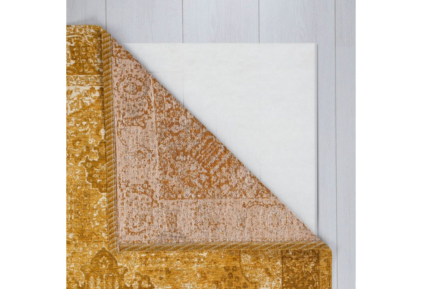 FLAIR RUGS Teppich Antique Vintage-Muster, rechteckig, Höhe: 4 mm, Chenille Stil Teppich, Wohnzimmer, Schlafzimmer, Esszimmer Bild 5
