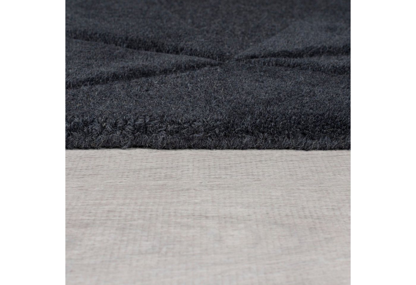FLAIR RUGS Teppich SHARD, rechteckig, Höhe: 10 mm, Hoch-Tief Effekt, Handgearbeitet, 100 % Wollflor Bild 3