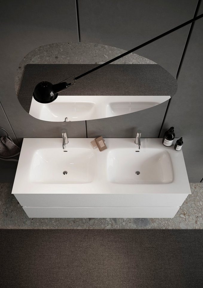 welltime Badspiegel Stone, asymmetrisch, Breite 101 cm, Höhe 67 cm, mit LED Beleuchtung Bild 3