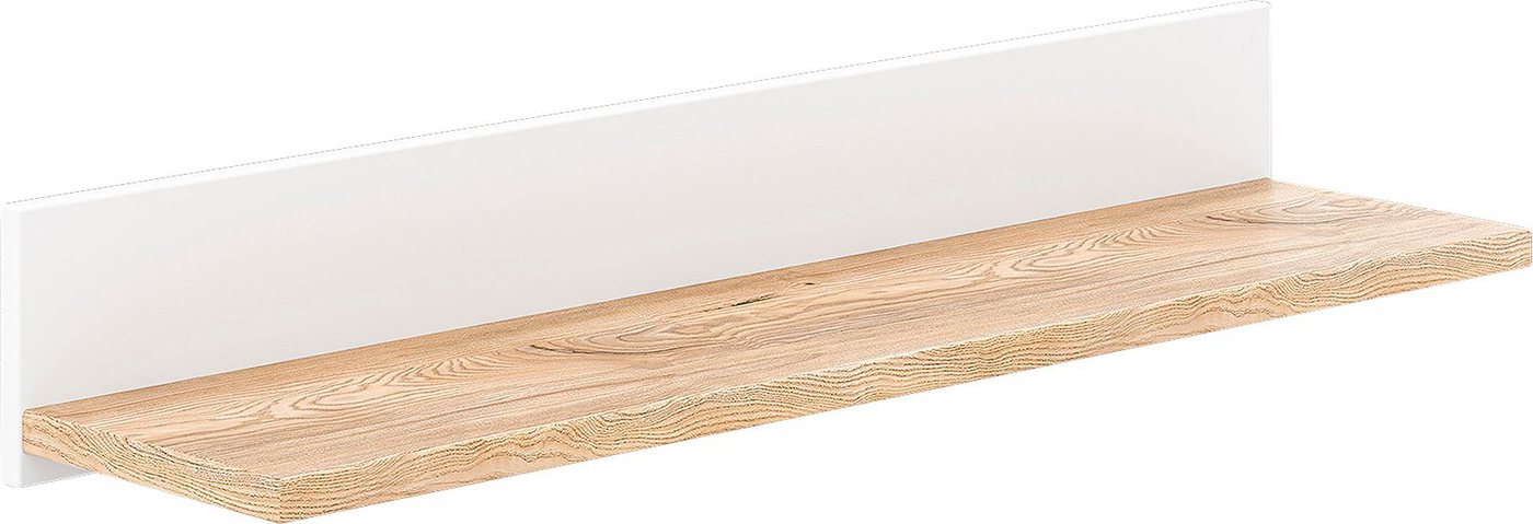 PAIDI Wandregal YOLANDA in Weiß mit Eiche-Dekor, 90 cm Breite, Schweberegal, stabiles Hängeregal aus Holz, 20 Kg Tragkraft, Wandboard Bild 2