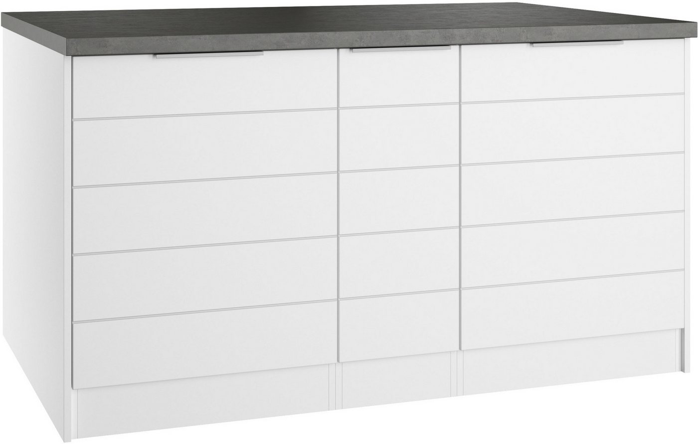 KOCHSTATION Kücheninsel KS-Luhe, Breite 153 cm, mit Flaschenregal, MDF-Fronten, Arbeitsplatte 38mm stark Bild 3