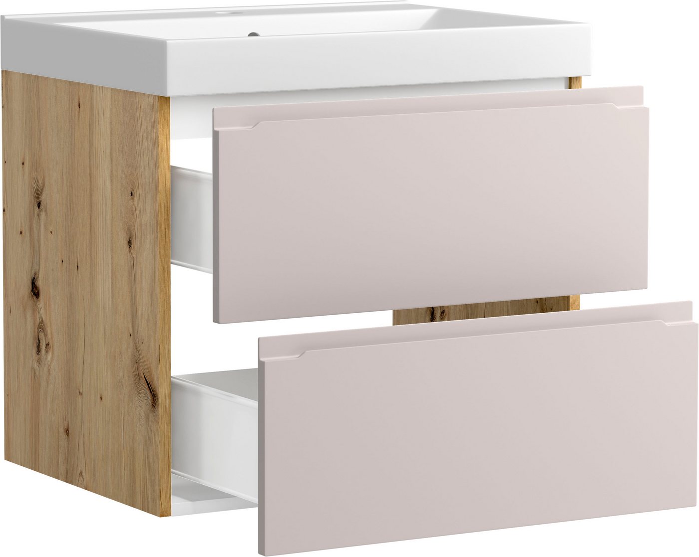 welltime Waschtisch CABO, Waschtisch, Kaschmir, griffloses Design Bild 2