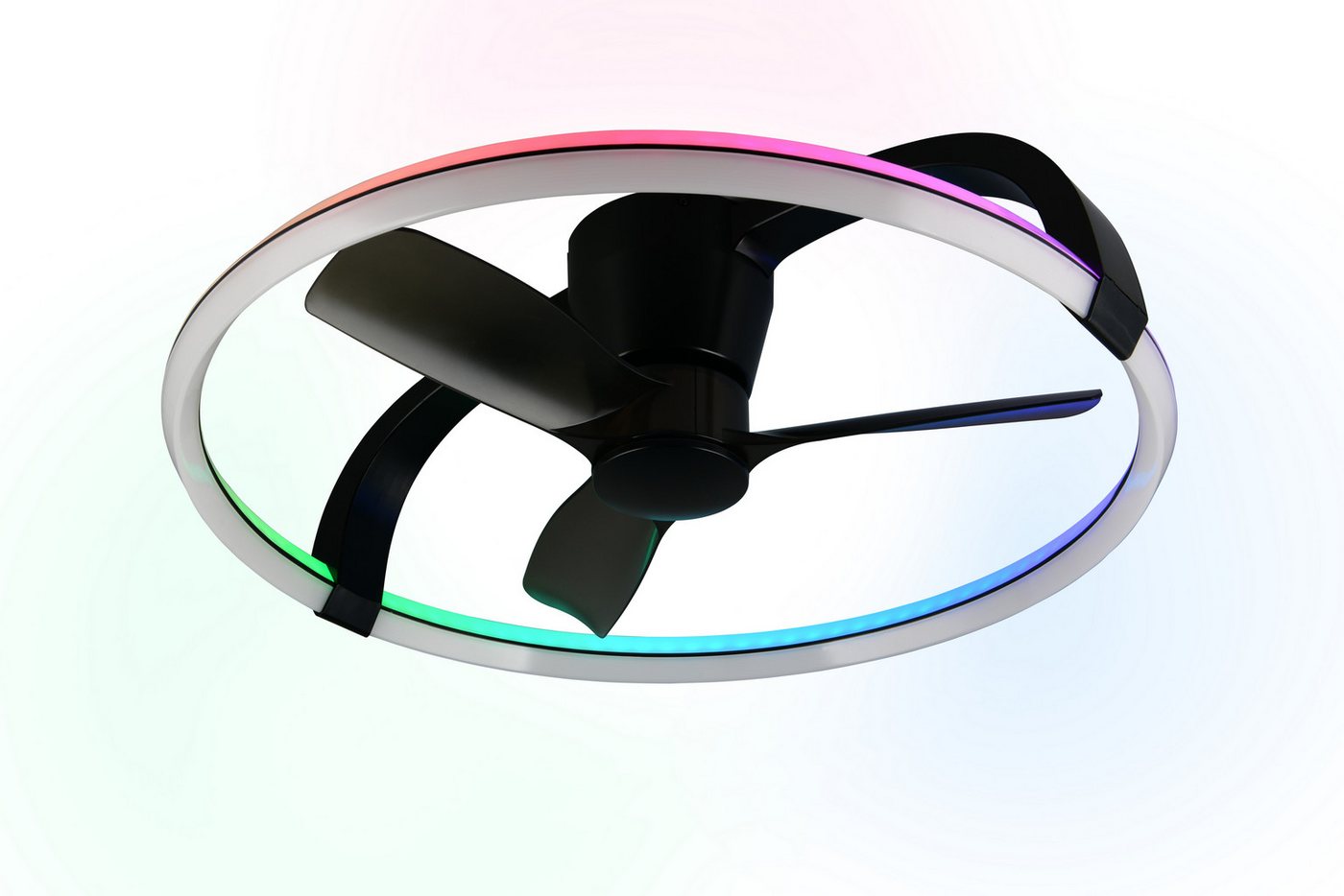 Reality Leuchten LED Deckenleuchte STOCKHOLM mit Ventilator, Smart Home tuya Deckenventilator mit Licht, CCT - über Fernbedienung, Dimmfunktion, Farbwechsel, Nachtlichtfunktion, Smart Home, Timerfunktion, Ventilatorfunktion, getrennt schaltbar, LED fest integriert, RGB, warmweiß - kaltweiß, Steuerung per tuya App oder Fernbedienung, Dynamic Light RGB Licht Bild 2