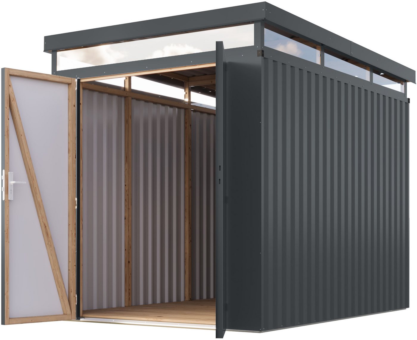 Karibu Gerätehaus Titanium 2,5, BxT: 207x292 cm, Made in Germany Bild 5