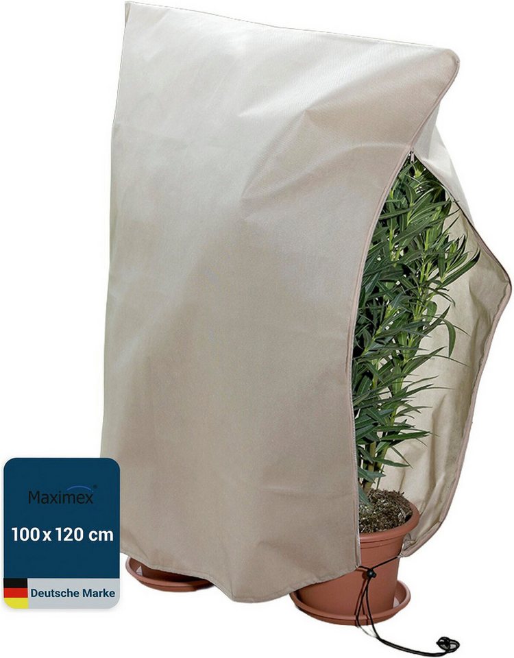 Maximex Winterschutzhaube Pflanzenschutz-Vlies, 100x120 cm, reißfestes Vlies, mit Reißverschluss und Zugband, BxH: 100x120 cm Bild 5