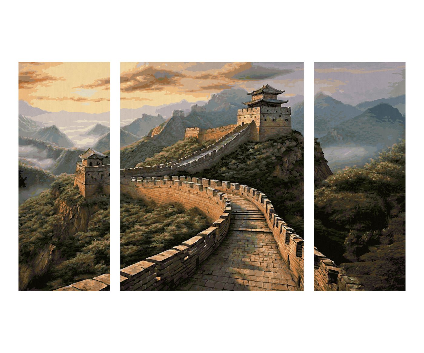 Schipper Malen nach Zahlen Meisterklasse Triptychon - Die Chinesische Mauer, Made in Germany Bild 4