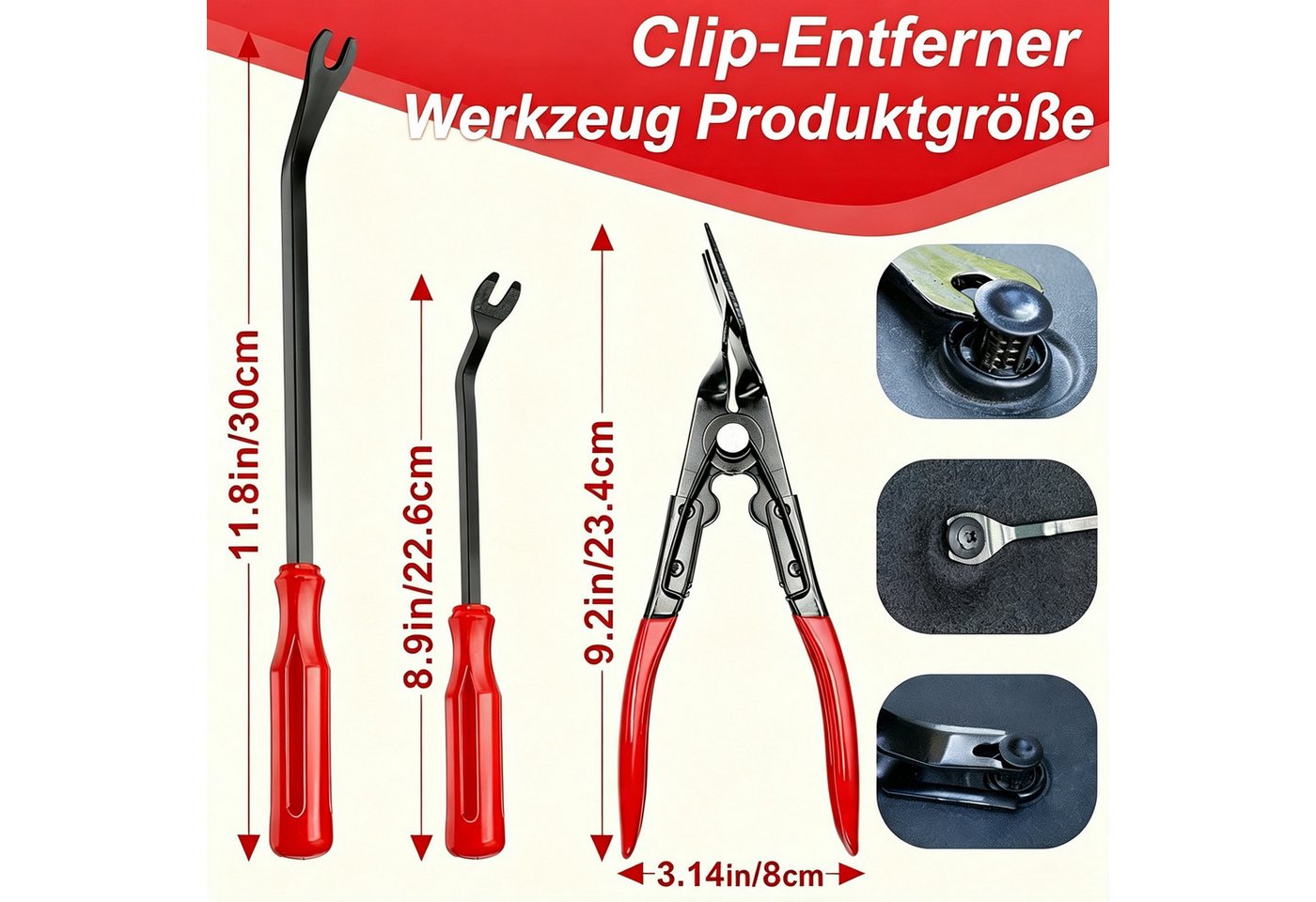 ESSGOO Demontagewerkzeug KFZ Auto Demontage Werkzeug Innenraum Verkleidung Clipheber Satz Bild 2