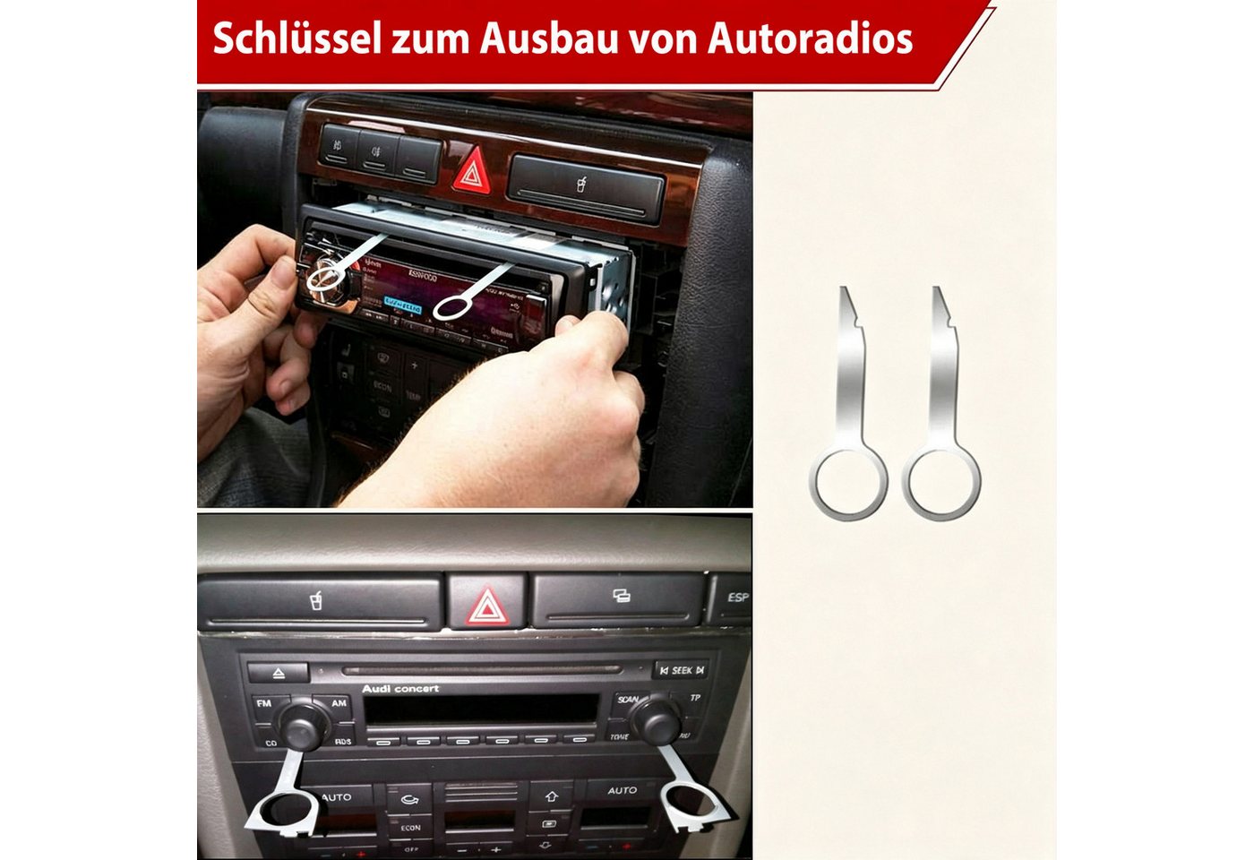 ESSGOO Demontagewerkzeug KFZ Auto Demontage Werkzeug Innenraum Verkleidung Clipheber Satz Bild 4