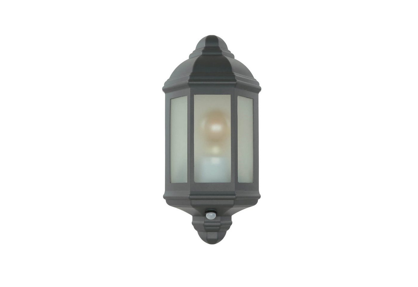 Licht-Erlebnisse Außen-Wandleuchte LIVORNO, ohne Leuchtmittel, Rustikale Wandlampe mit Bewegungsmelder Anthrazit E27 Außenleuchte Bild 3