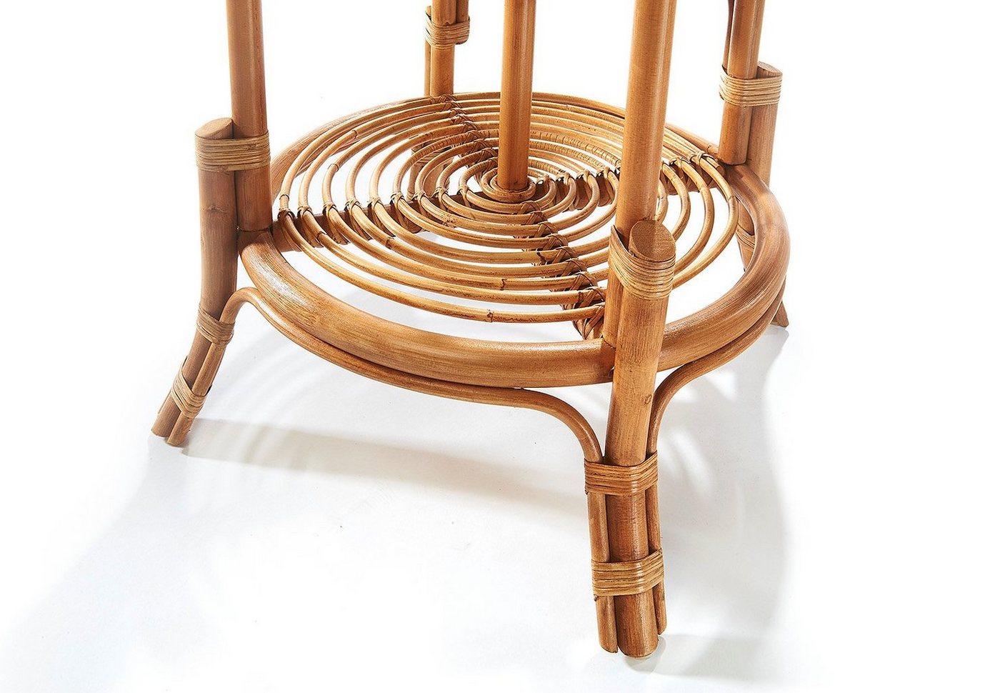 Kobolo Regal Blumenregal Pflanzenständer aus Rattan - natur - für 4 Töpfe, Einzelstück 4-tlg. Bild 5