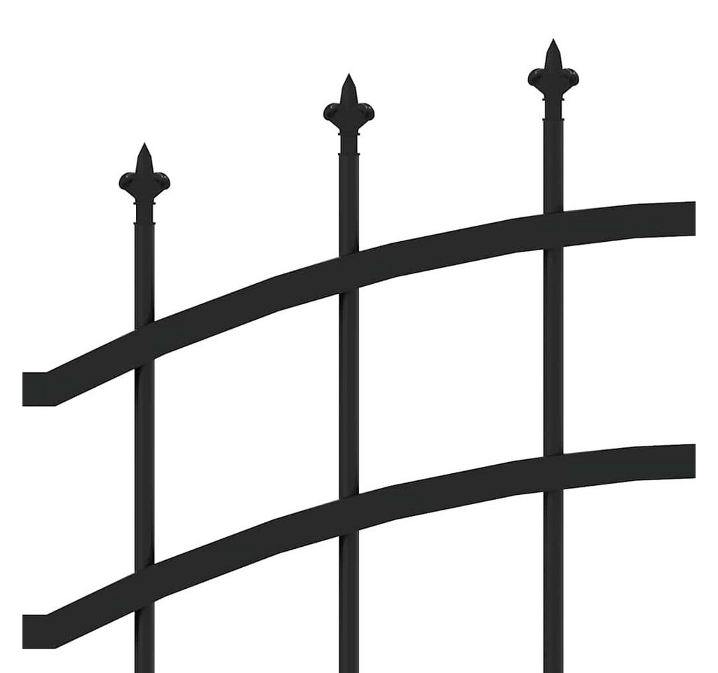 furnicato Zaun Gartenzaun Woerden 240x115 cm Schwarz Pulverbeschichteter Stahl, (1-St) Bild 2