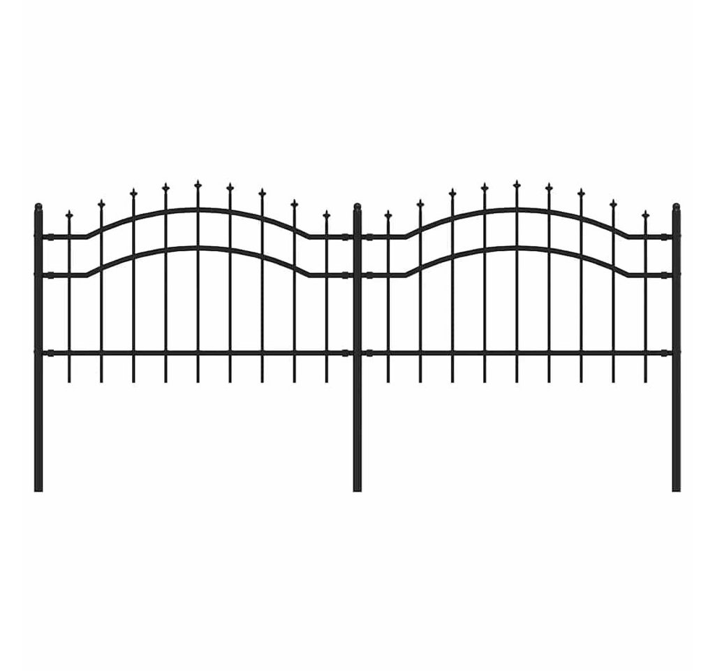 furnicato Zaun Gartenzaun Woerden 240x115 cm Schwarz Pulverbeschichteter Stahl, (1-St) Bild 3