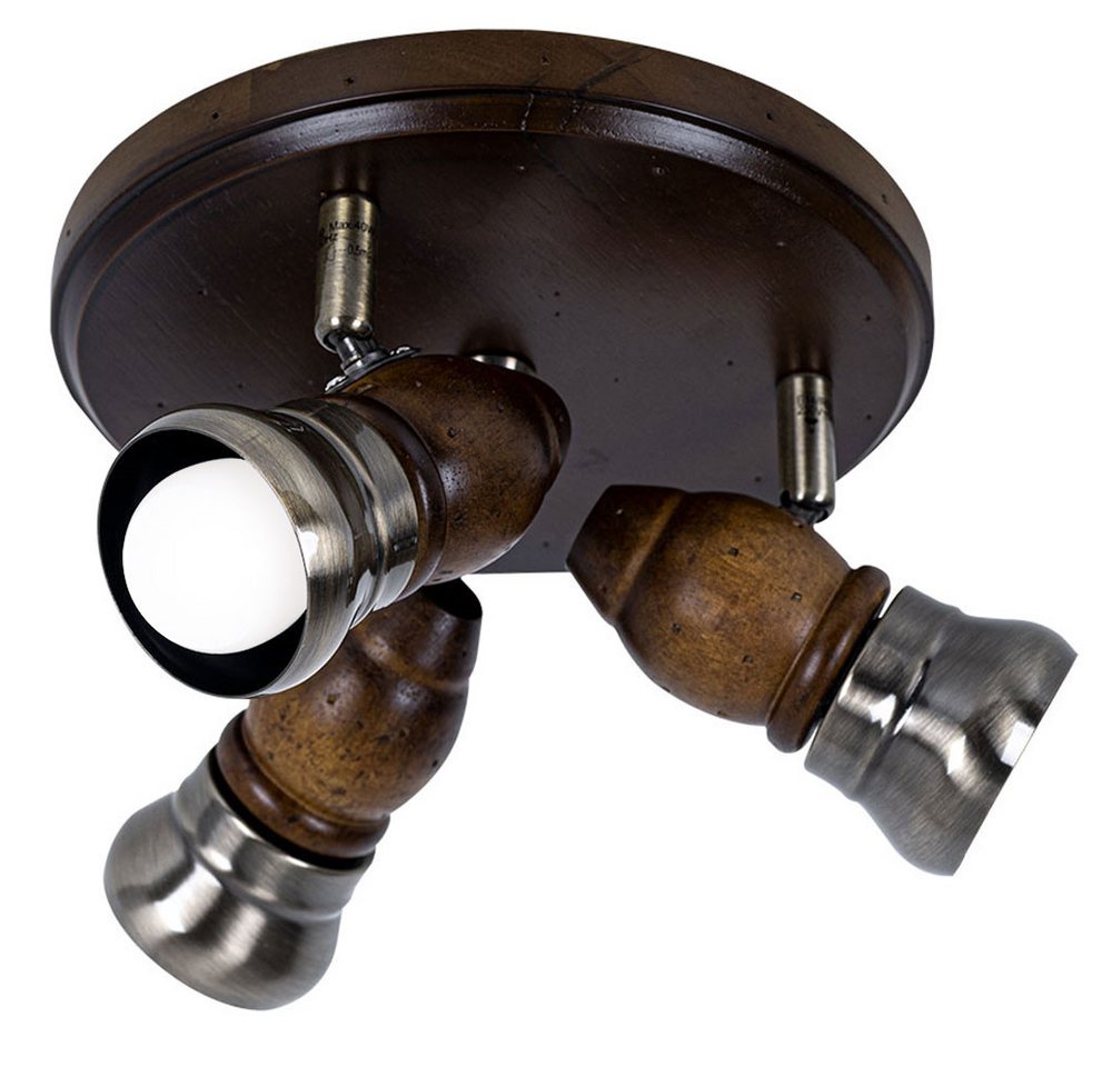 GLOBO LIGHTING Deckenleuchte, Leuchtmittel nicht inklusive, Deckenleuchte Holz Rustikal Deckenleuchte Wohnzimmer Bild 4