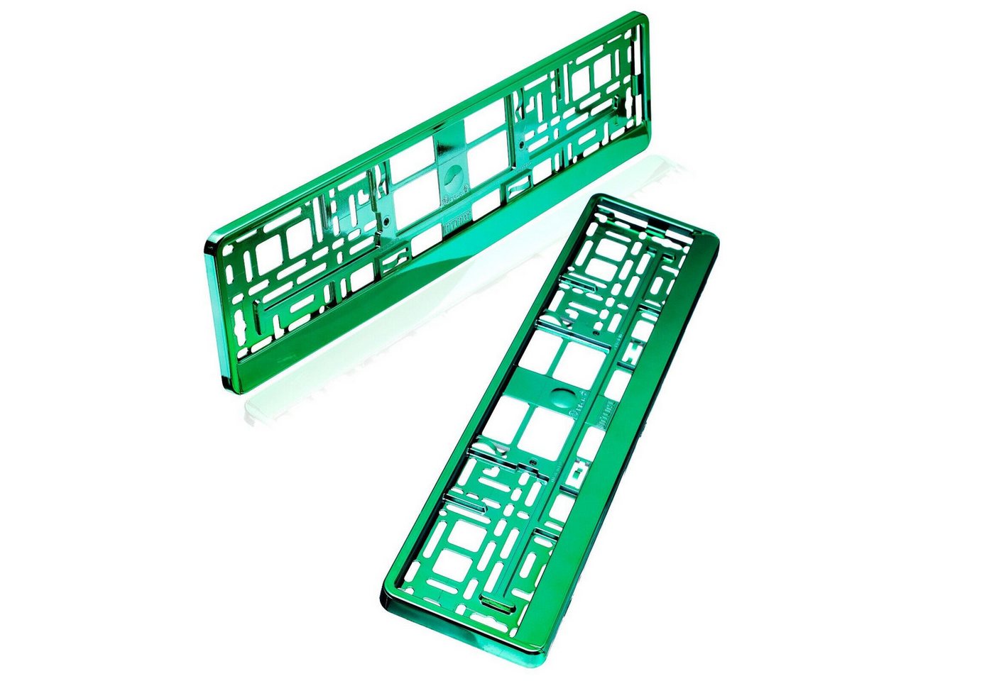 Kummert Business Kennzeichenhalter Set, grün chrom, Kfz Kennzeichenhalterung