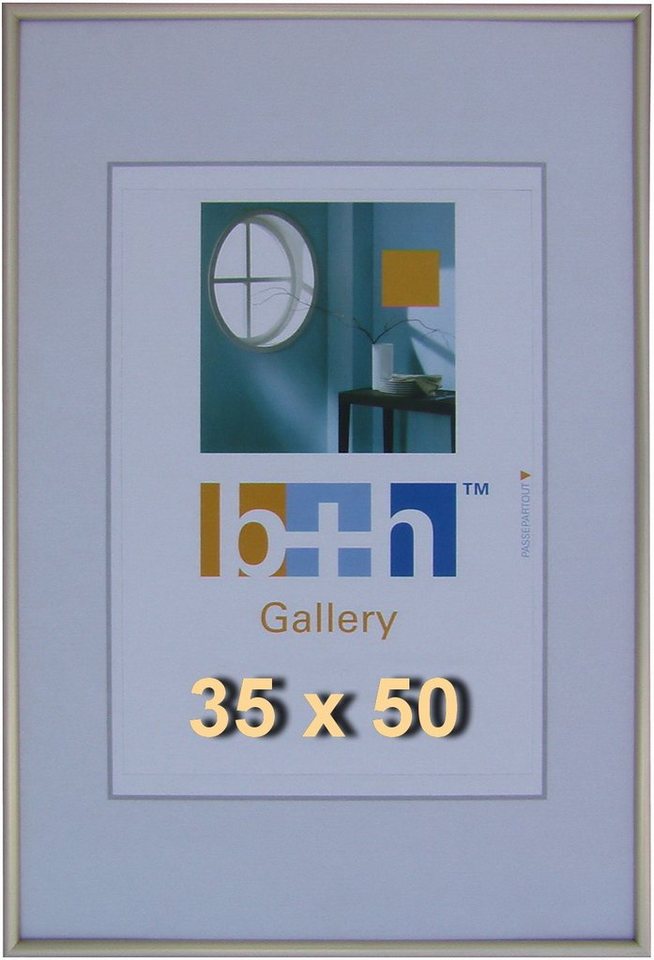 Oslo MasterLine Einzelrahmen Bilderrahmen Kunststoff Klarglas Puzzlerahmen Portraitrahmen Foto, Format 35 x 50 cm Hoch- und Querformat Rahmenfarbe gold matt Bild 5