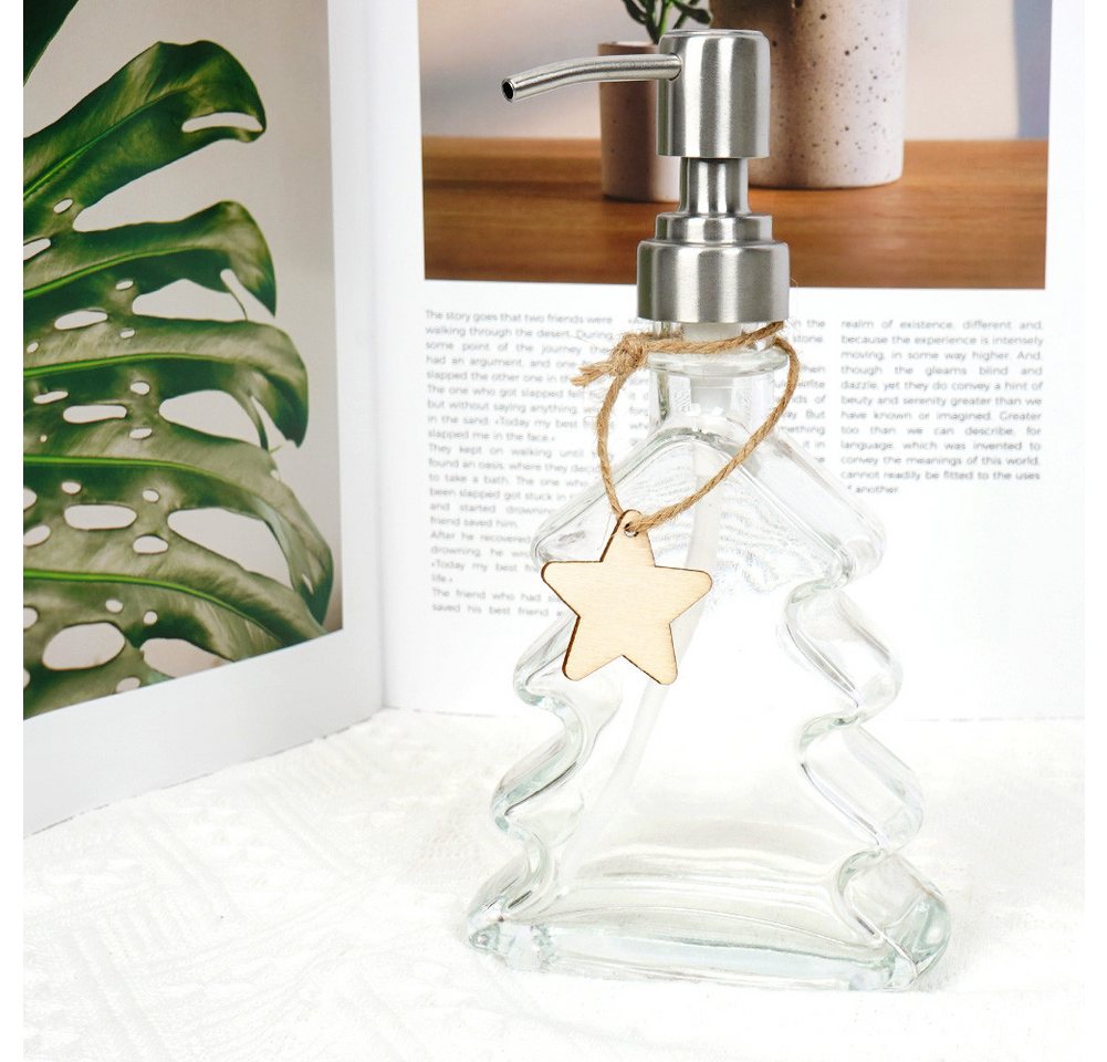 OSTWOLKE Seifenspender Weihnachtlicher Seifenspender Edelstahlpumpe, Weihnachtsbaum, (2-tlg), 200ml