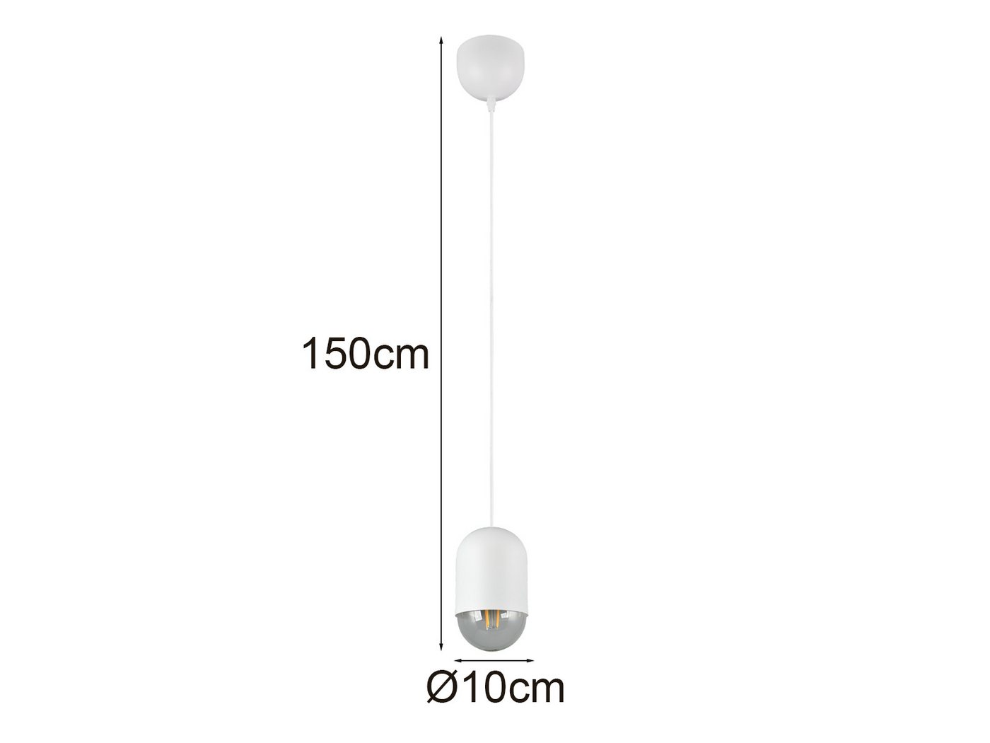 Reality Leuchten LED Pendelleuchte, Dimmfunktion, LED wechselbar, warmweiß, klein-e einflammig minimalistisch hängend Esstisch & Couchtisch Ø 10cm Bild 5
