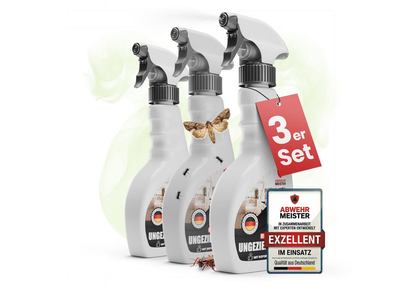 ABWEHR MEISTER Insektenspray Orginal Repell Ungezieferspray [500 ml], 3-St. Bild 2