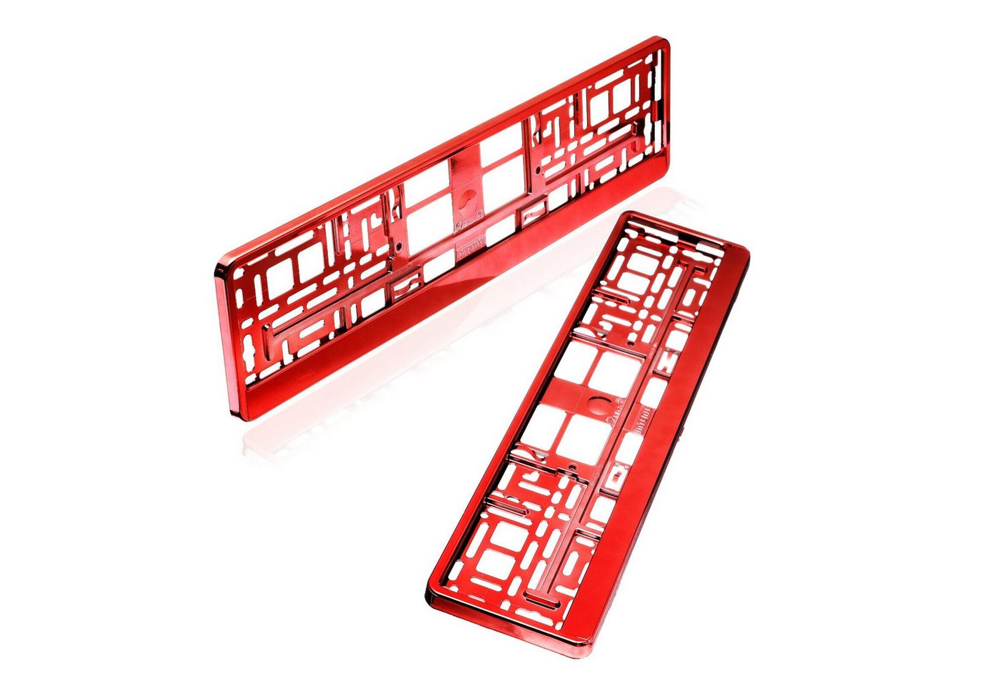 Kummert Business Kennzeichenhalter Set, rot chrom, Kfz Kennzeichenhalterung für PKW Bild 2