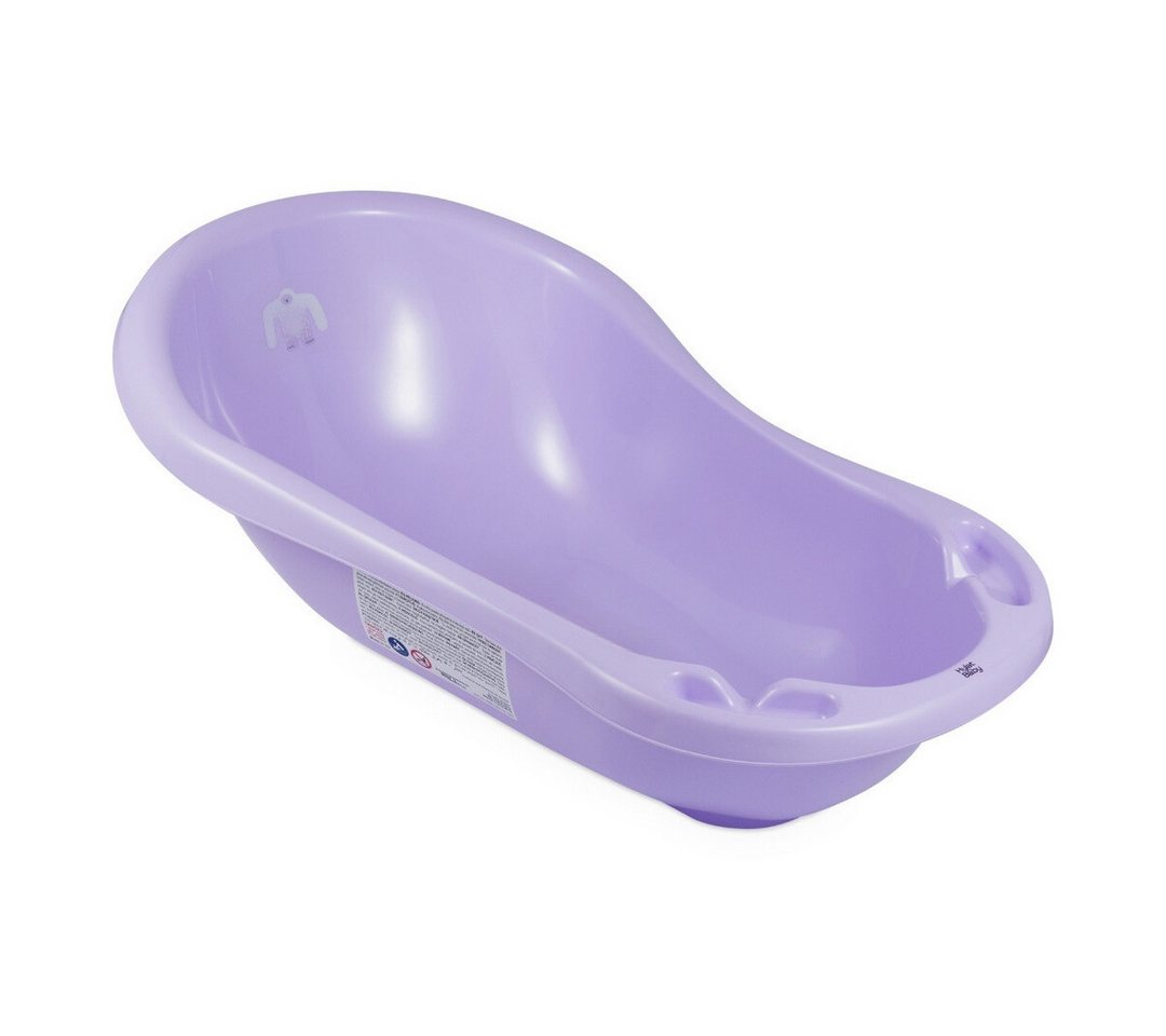 Hylat Baby Babybadewanne Baby Badewanne und WC Set – TÜV Rheinland zertifiziert – Yeti, Lite, (1-teilig, 1-tlg), Babybadewanne klein 86 cm mit Abfluss – Lila