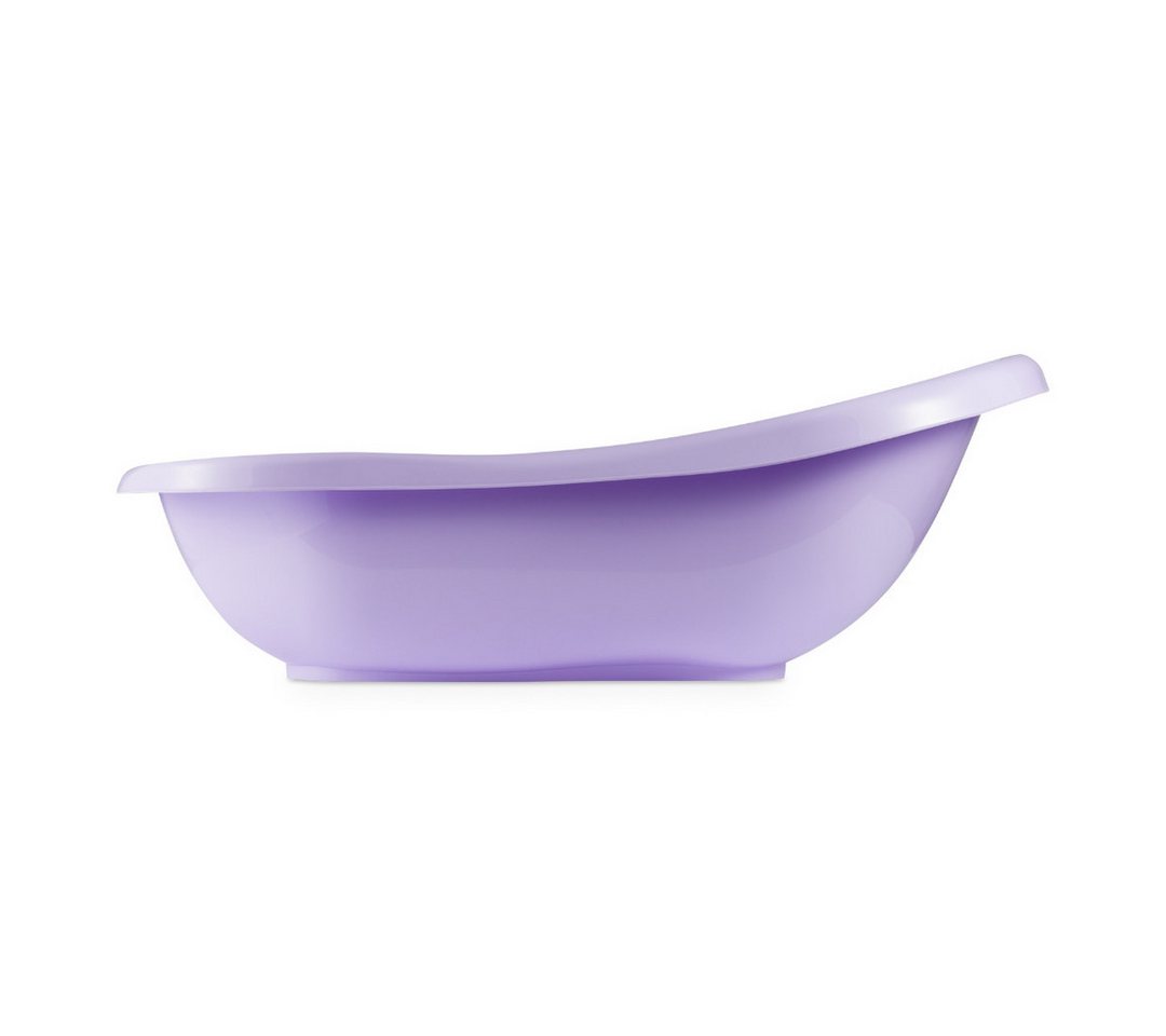 Hylat Baby Babybadewanne Baby Badewanne und WC Set – TÜV Rheinland zertifiziert – Yeti, Lite, (1-teilig, 1-tlg), Babybadewanne klein 86 cm mit Abfluss – Lila Bild 3