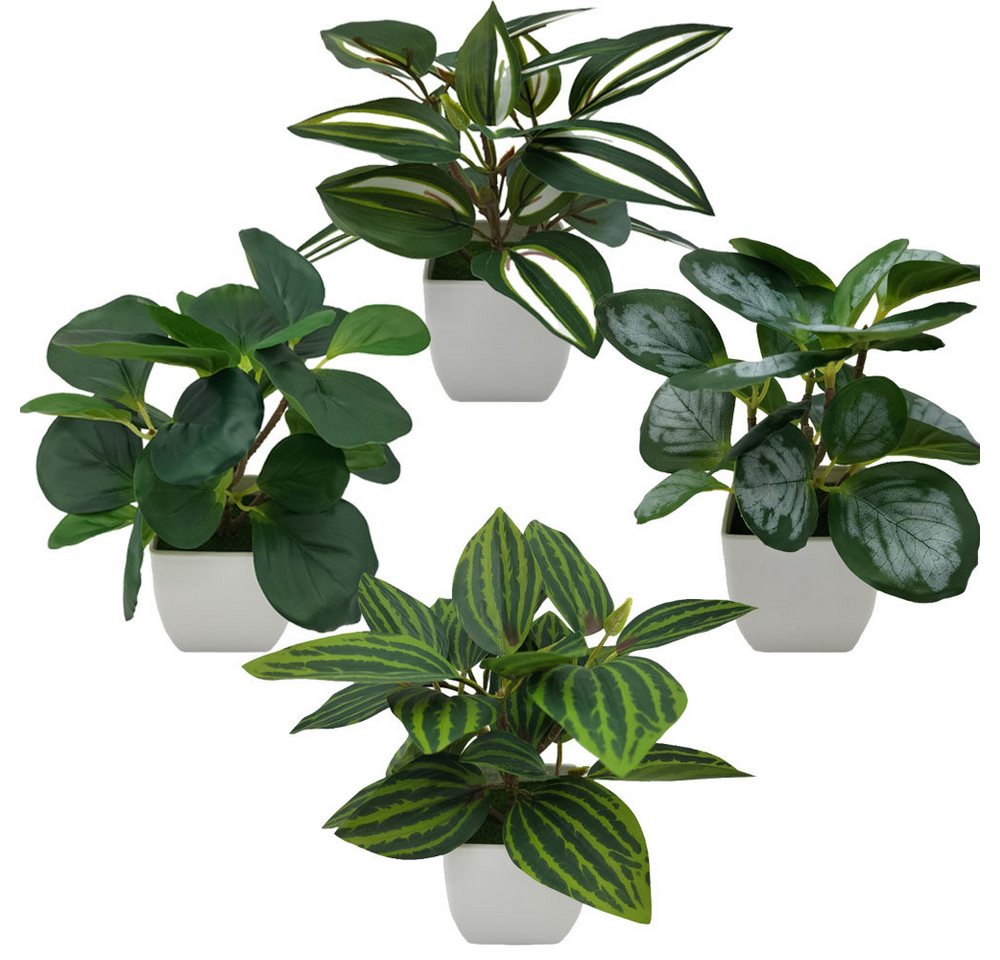 Kunstpflanze 4 Packungen Künstliche Pflanzen, kleine Topfpflanze Künstlich, Coonoor Bild 4
