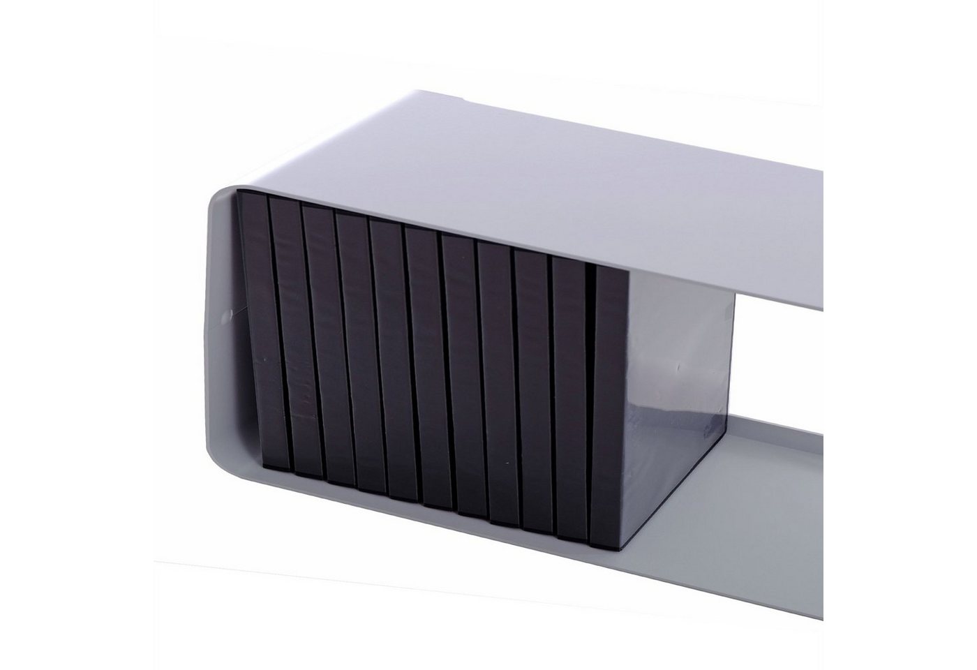 DESIGN DELIGHTS CD-Regal LOUNGE DESIGN CD REGAL "CUBE", 80cm, Metall, für ca 70 CDs, weiß