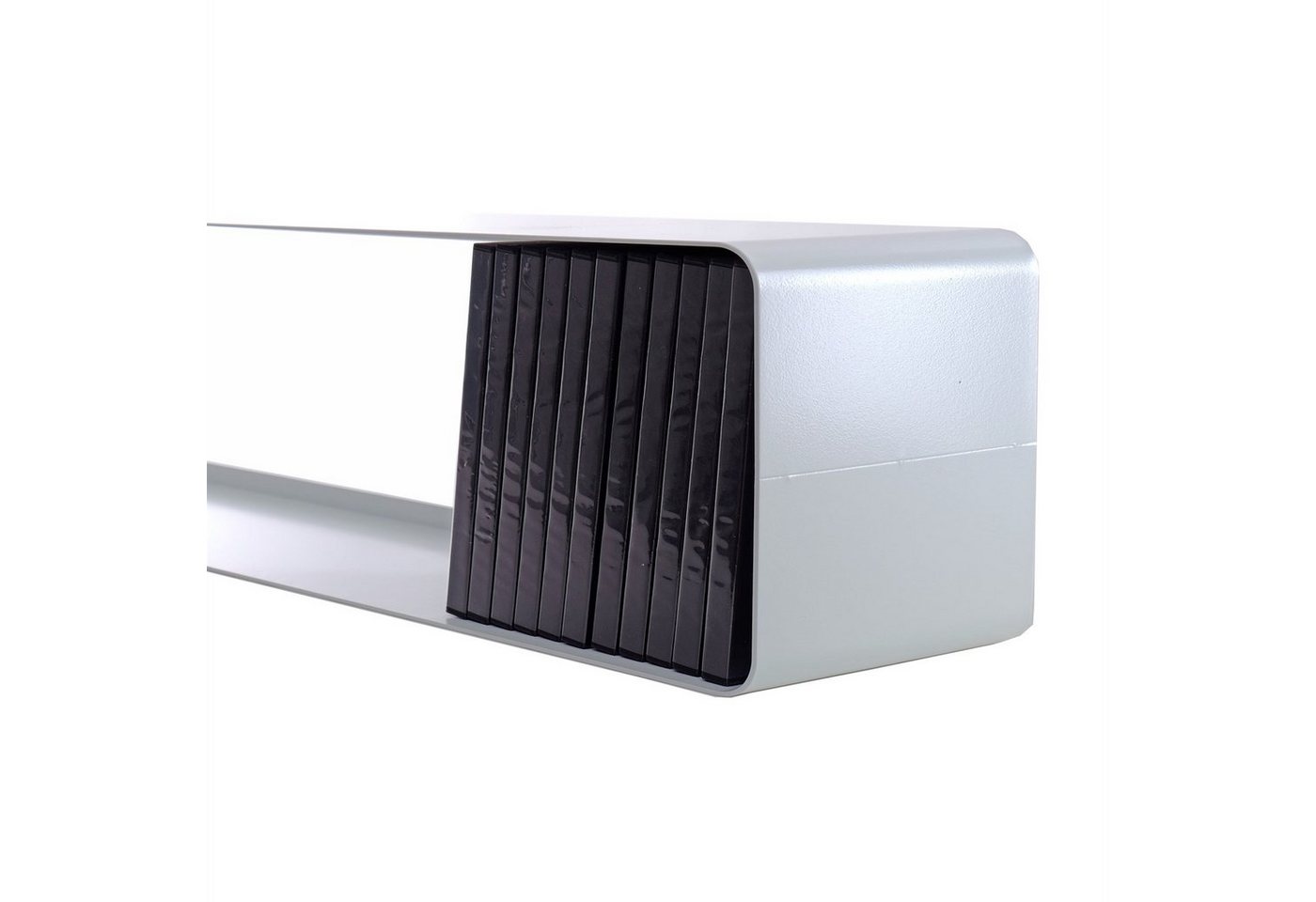 DESIGN DELIGHTS CD-Regal LOUNGE DESIGN CD REGAL "CUBE", 80cm, Metall, für ca 70 CDs, weiß Bild 5