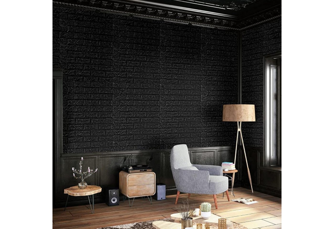 Coonoor 3D-Tapete 10 stück selbstklebende Wandpaneele 35x38 cm, (10 St), DIY Wandtapete, Geeignet für Küche, Bad, Schlafzimmer, Wohnzimmer