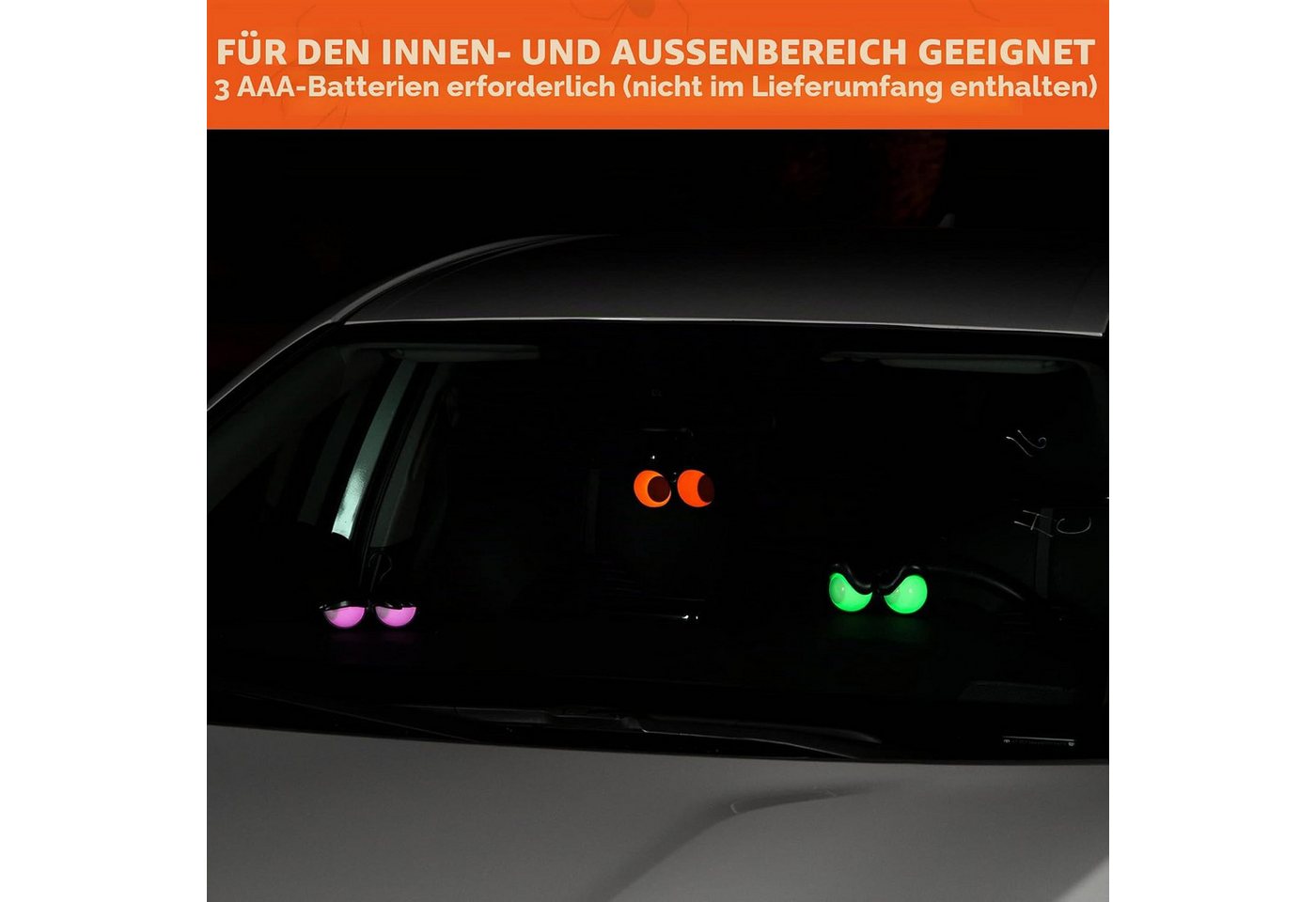 Joiedomi Lichterkette Joiedomi Halloween blinkende Augen Lichter, 3 Stk., dunkel aktiviert