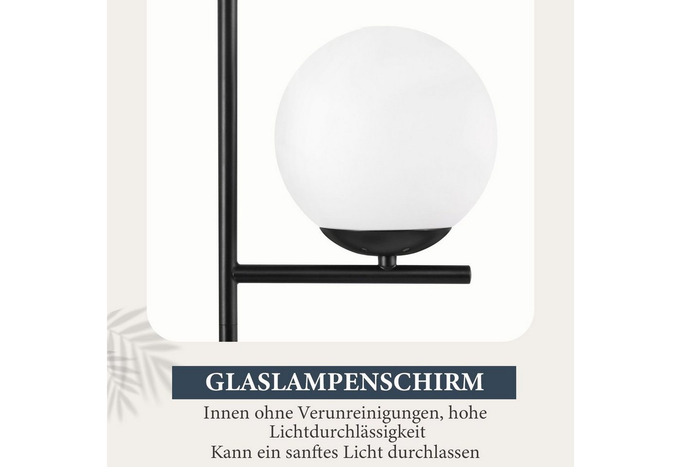 Nettlife Tischleuchte Schwarz/gold Glas Metall Modern E27 Fassung Schalter Nachttischlampe, LED wechselbar, Wohnzimmer Schlafzimmer Kinderzimmer Büro Bild 4