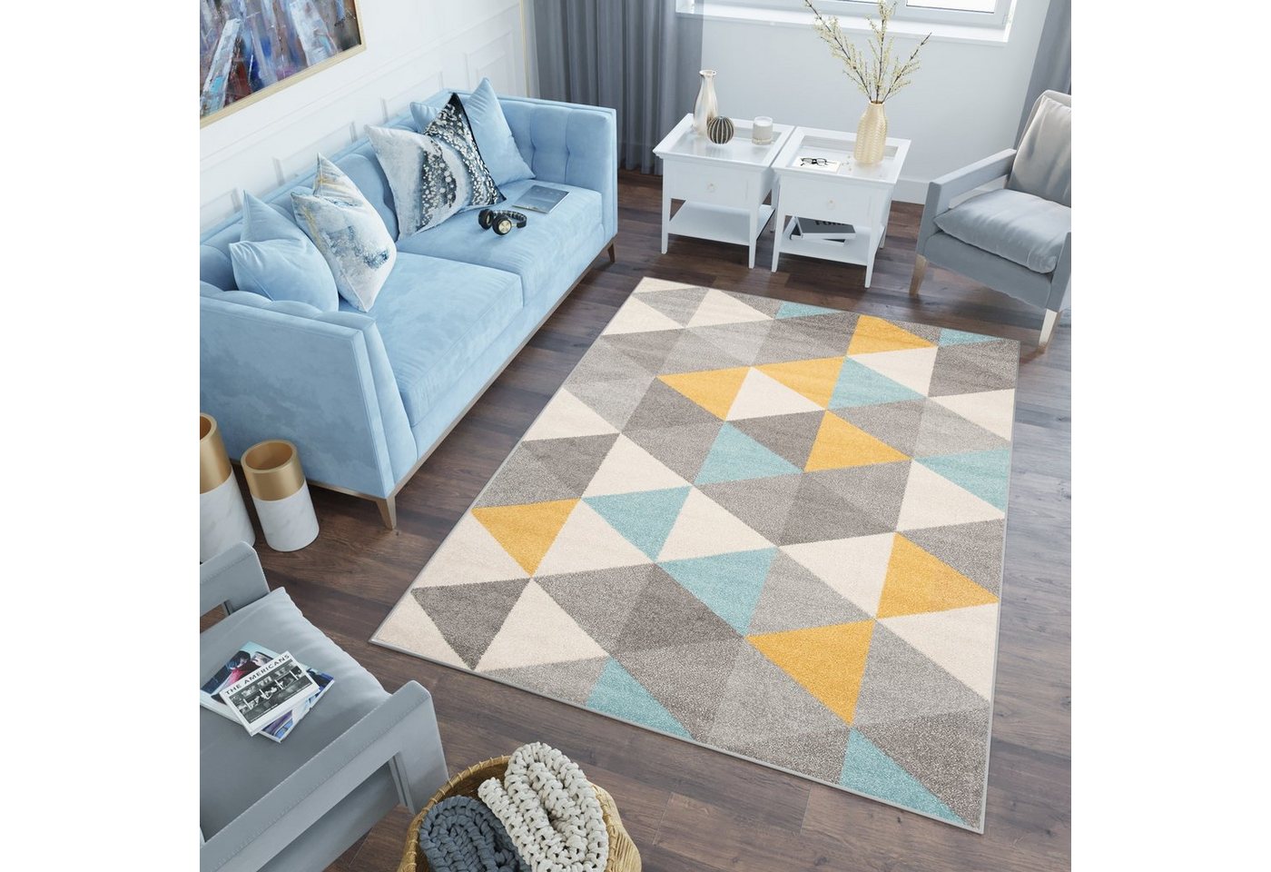 Tapiso Kinderteppich LAZUR, rechteckig, Höhe: 9 mm, Modern Wohnzimmerteppich Schlafzimmerteppich Bild 4